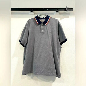 Original Penguin polo shirt. 2XL, Navy with multi colored edging on collar​